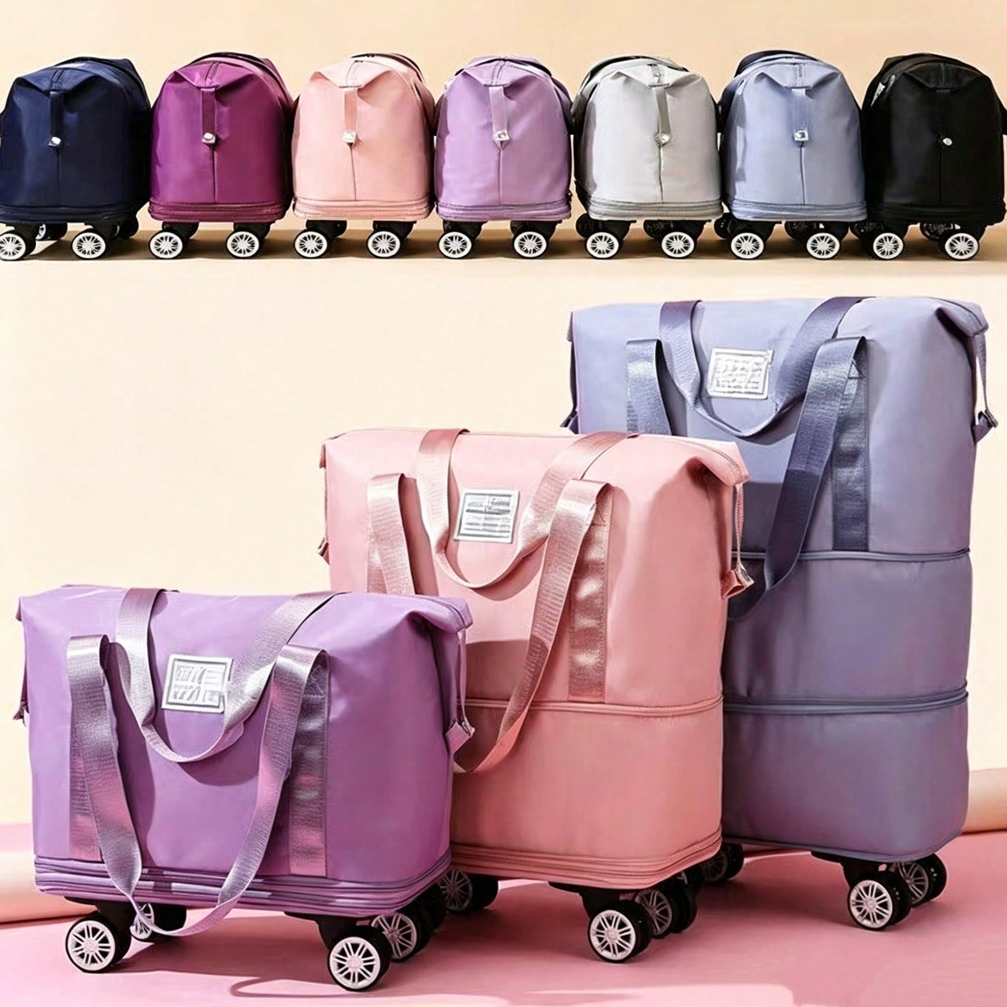 Expandable Rolling Duffle Bag  - đánh giá và giá Foldable Rolling Luggage Bag