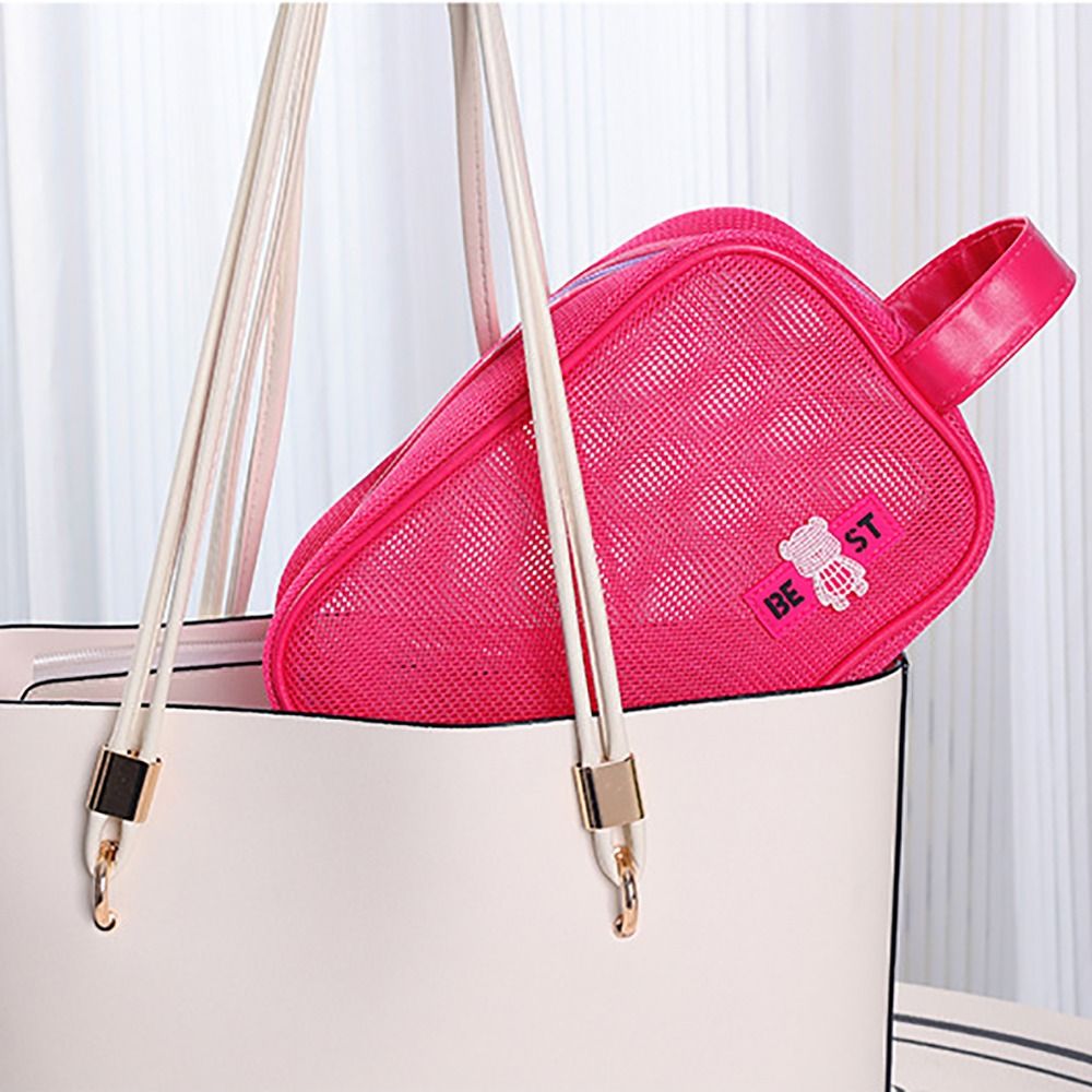 Durable Mesh Makeup Bag With H - đánh giá và giá Cosmetic Bags