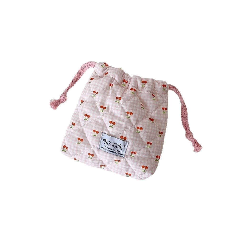 New Cherry Drawstring Pouch Mu - đánh giá và giá Cosmetic Bags