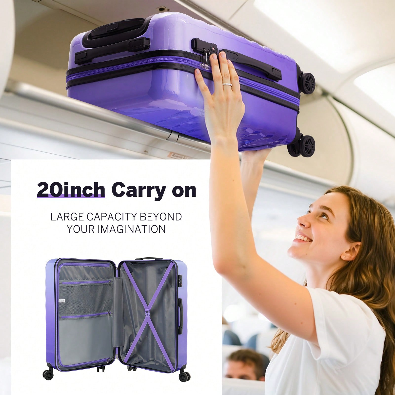 20/28 Inch Hardshell Luggage S - đánh giá và giá Spinner Wheel Rolling Suitcase 20 Inch